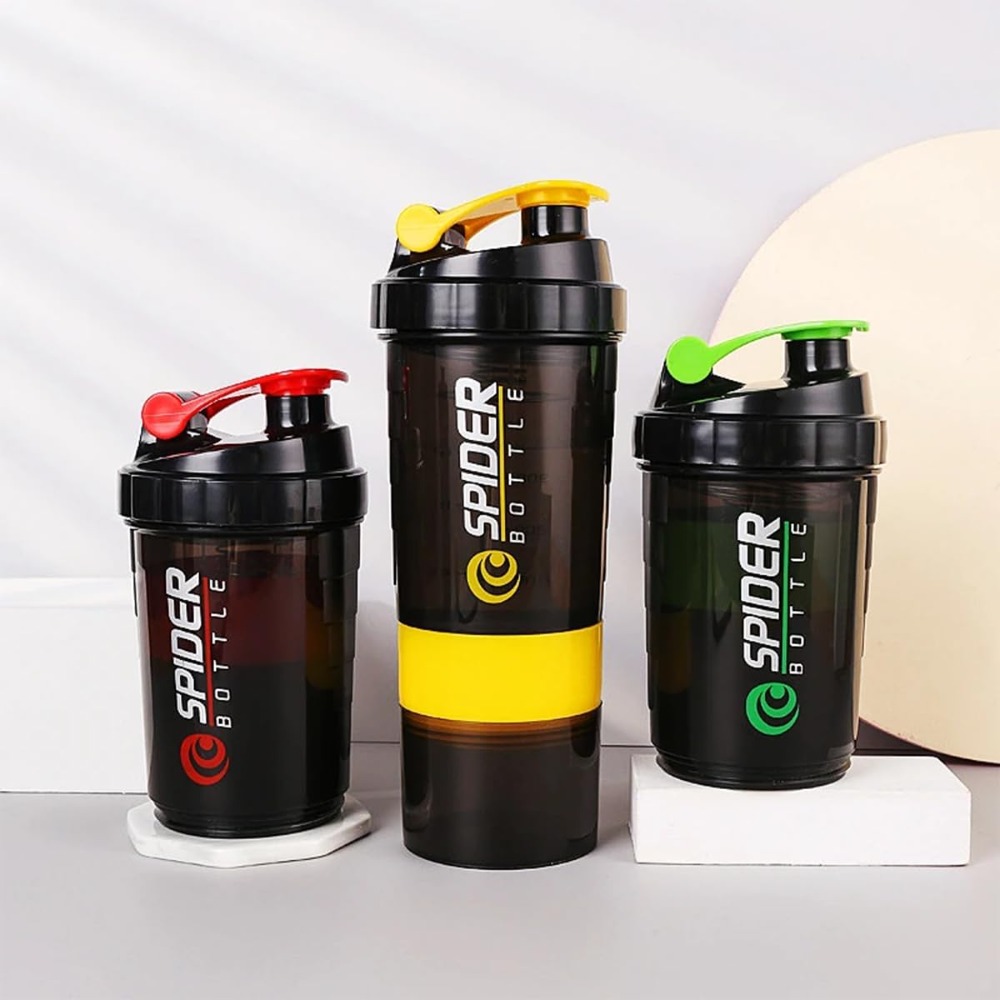 Protein Bar - Agitador de 3 capas, botella de