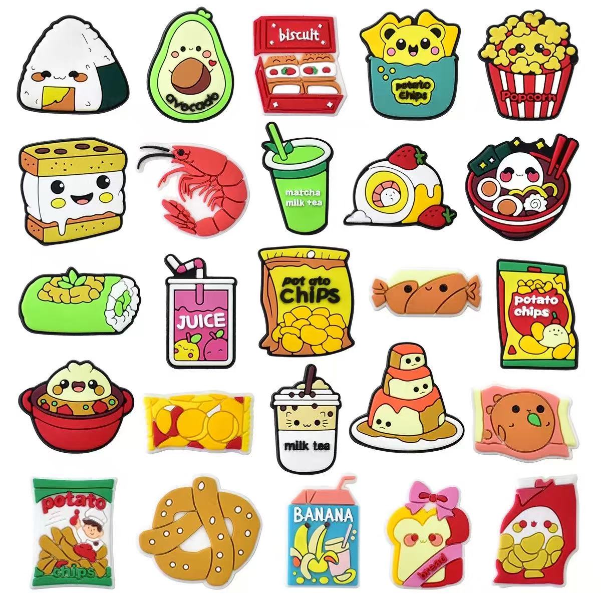 Food Snacks Drinks - Juego de 25-100 piezas de adornos